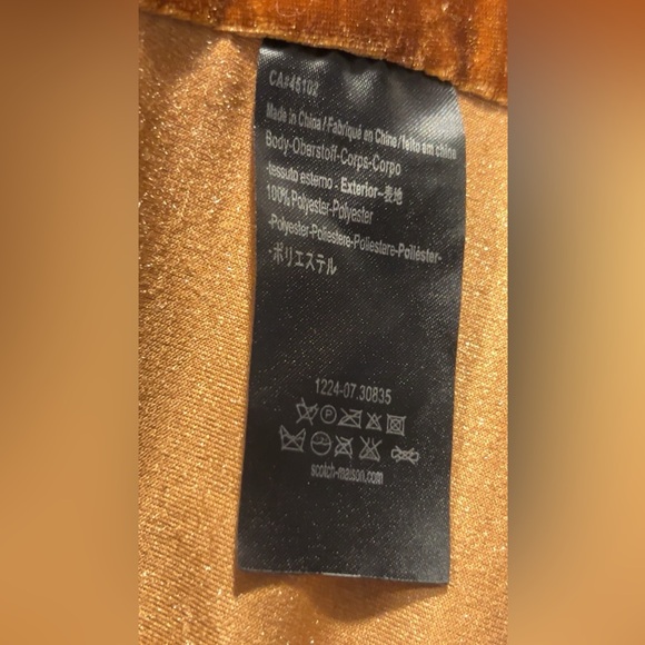 Scotch & Soda Gold Velvet Blazer - Picture 5 of 7